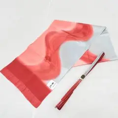 未使用品 帯締め・帯揚げセット セミフォーマル ピンク/グレー色系 正絹