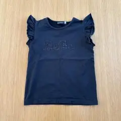 bebe フリル袖 Tシャツ ブラック