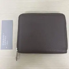MARGARET HOWELL 二つ折り財布 グレー ミニラウンドファスナー