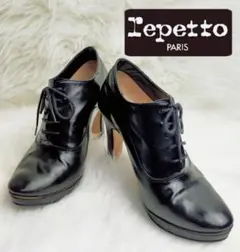【美品】repetto レペット ブーティ レザー ブラック 黒 37