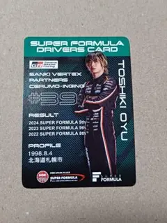 スパーク TGM Grand Prix SF23 大湯都史樹 直筆サイン入り。 スーパーフォーミュラ2022 中嶋レーシング 大湯都史樹 直筆