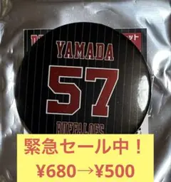 山田修義　Buffaloes夏の陣ユニフォーム柄カンバッジ（シークレット）