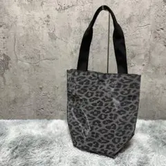 ナイロン トートバッグ ヒョウ柄 レオパード グレー