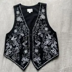 インド綿 刺繍 コットンベスト ヴィンテージ ベスト