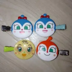アニメキャラクター ヘアクリップ 4個セット