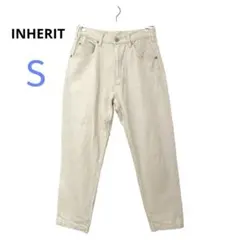 INHERIT インヘリット　メンズ　デニム　ストレート　アイボリー　S