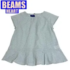 新品・タグ付き✨BEAMS HEART グリーンギンガムチェック ブラウス