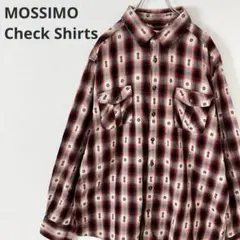 【MOSSIMO】ネルシャツ ゆったりサイズ オンブレチェック モッシモ XXL