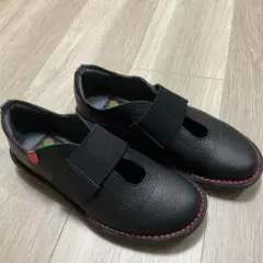 JSハートレーベル　ゴムベルト付　スリッポンスニーカー　22cm