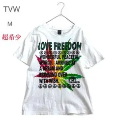 超希少 TVW LOVE FREEDOM プリントTシャツ レゲエ　ヒッピー　M