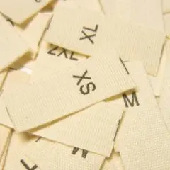 【 80枚セット 】布タグ コットン サイズ タグ（A）