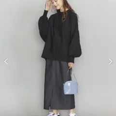美品★BEAUTY & YOUTH タイトロングスカート ネイビー
