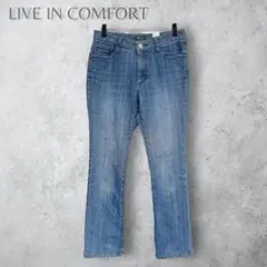 【LIVE IN COMFORT リブインコンフォート】　ハート有　フレアデニム