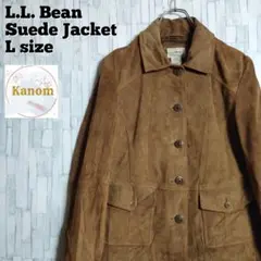 【古着】エルエルビーン L.L. Bean スエードジャケット 本皮 ブラウン