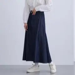 クールカレアン　カッティングフレアデニムスカート