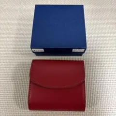 【美品】大峡製鞄 コードバン ラウンドファスナー 小銭入れ RED/赤 大峽製鞄－コインケース ラウンドシングルジップ『マルチケース