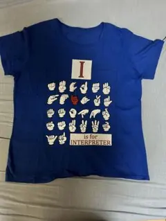 ポーカーズ　つかさ　古着　グッドレギュラー　Tシャツ　青　　ハンドサインT