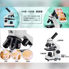 色収差を低減するプロ用レンズ搭載❣最大1000倍率の本格派♪❤単眼生物顕微鏡
