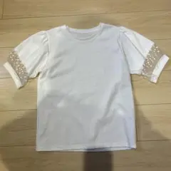 DHOLIC 袖レースTシャツ