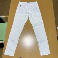 美品　サムシングカラースキニー白