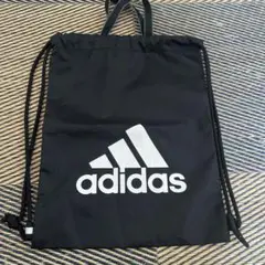 adidas 黒 巾着バッグ