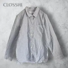 【CLOSSHI クロッシー】　ストライプシャツ　カジュアル　シンプル