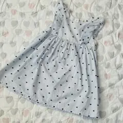 H&M 水色ドット柄ノースリーブワンピース 90cm 子ども用　チュニック