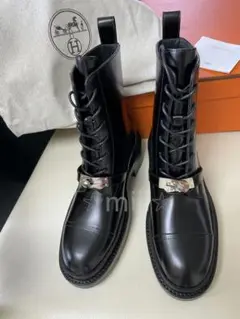 ☆HERMES☆エルメス ショート ブーツ 金具シルバー
