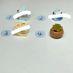 ミニチュアセット 雪だるま・花模様など