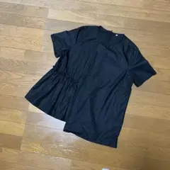 ABITOKYO アシメントリー　ブラウス　半袖　黒　M