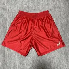 〖美品〗バレーボール ゲームパンツ レッド asics アシックス ハーフパンツ