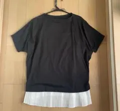 新品タグ付き　トリコトリコ　重ね着Tシャツ+カットソーベスト　プリーツチュニック