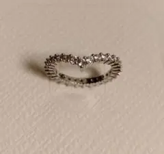 SWAROVSKI スワロフスキー リング 指輪 シンプル V字 サイズ52