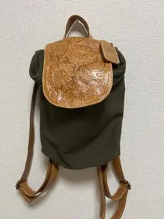 fes フェスキャンパス 本革 花柄 リュック