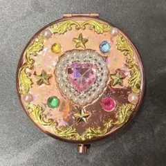 お姫様　コンパクトミラー　ハンドメイド　キラキラ
