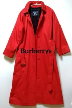 ヴィンテージ Burberrys シングルトレンチコート ステンカラーコート 赤