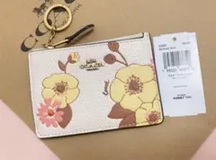 新品coach ミニ スキニー ID ケース フローラル 完売品