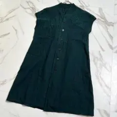 入手困難✨ ヨーガンレール シャツワンピース リネン×コットン グリーン