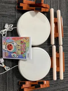 美品　太鼓の達人Wii タタコン2個セット♪ソフト付