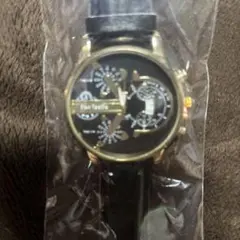 Fan Two Os 黒色レザー腕時計