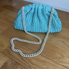 ターコイズブルークラッチバッグ