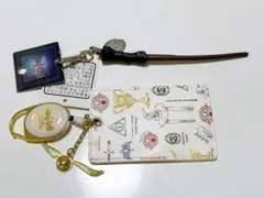 タグあり ハリー・ポッター パスケース 杖型キーホルダー付き
