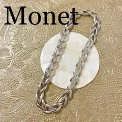 Monet モネ ヴィンテージ アンティーク調シルバーチェーンネックレス