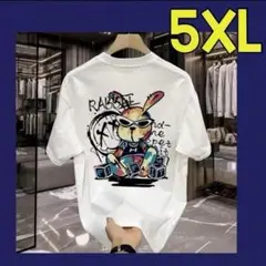 メンズ　Tシャツ　半袖　夏服　トップス　男女兼用　ロゴ　5XL 6L