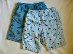 男の子 半ズボン 130 ２枚セット　キッズ ハーフパンツ　短パン