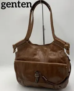 genten ゲンテン トートバッグ ハンド ブラウン ブランド オシャレ