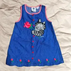 vintage kliban catデニムワンピース