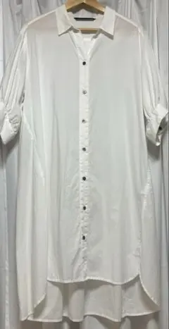 着用1回YECCA VECCA ボリューム袖　ロング　シャツ　ホワイト