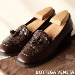 BOTTEGA VENETA ボッテガヴェネタ イントレチャートローファー茶35