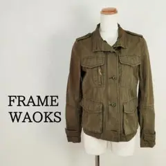 フレームワークスFRAMEWAOKS4ポケットサファリ風ジャケットカーキ36